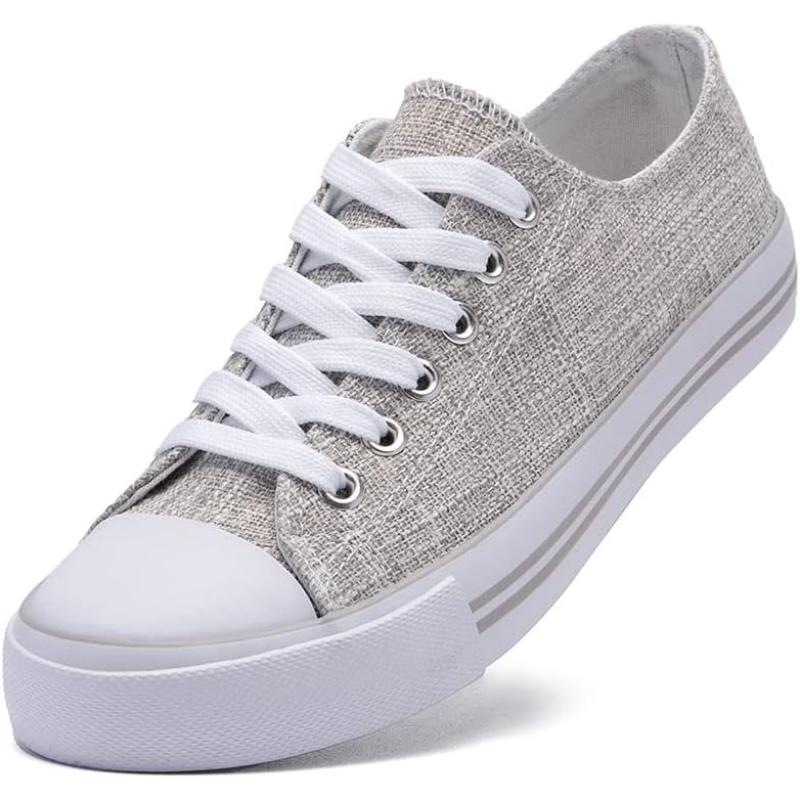 Women's Mono Canvas Lace-Up Sneakers