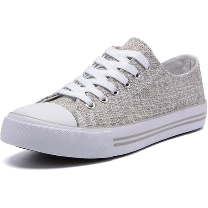 Women's Mono Canvas Lace-Up Sneakers