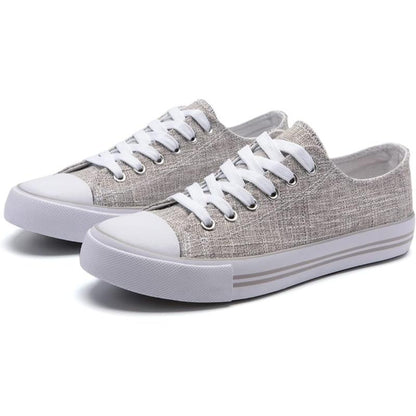 Women's Mono Canvas Lace-Up Sneakers