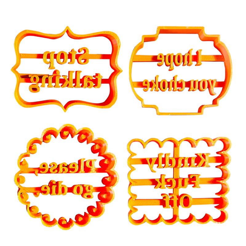 Cookie Molds With Fun and Phrases (4pcs/SET)