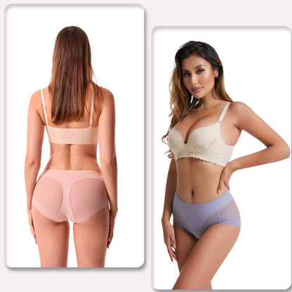 4 Pcs High Waist Ice Silk Seamless Shaping Briefs