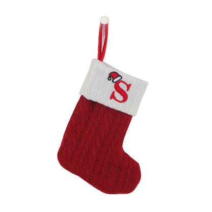 Christmas Letter Knit Stocking