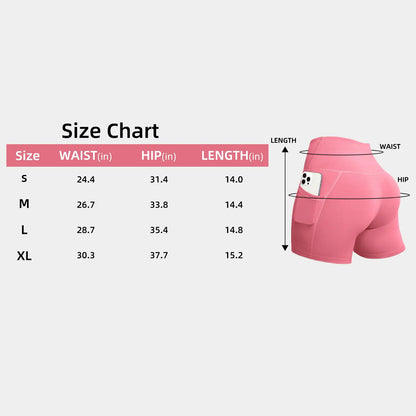 High-Waisted Tummy Control Athletic Shorts with Side Pockets