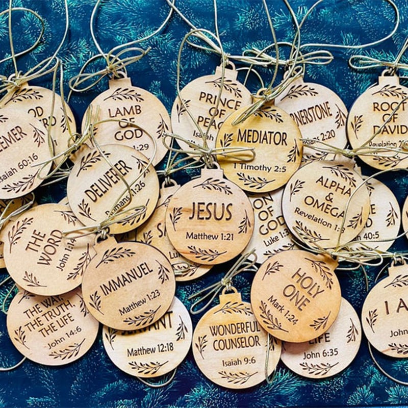 Names Of Jesus Ornaments (25 Pcs)