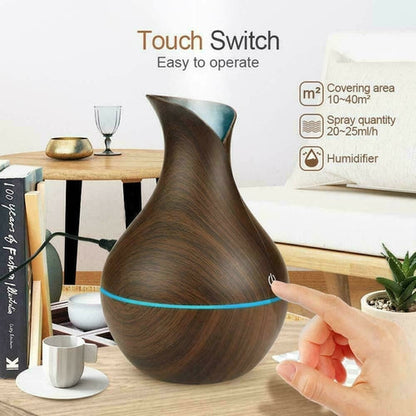 Ultrasonic Humidifier Oil Diffuser Air Purifier Aromatherapy with LED