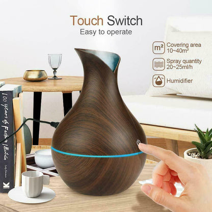 Ultrasonic Humidifier Oil Diffuser Air Purifier Aromatherapy with LED