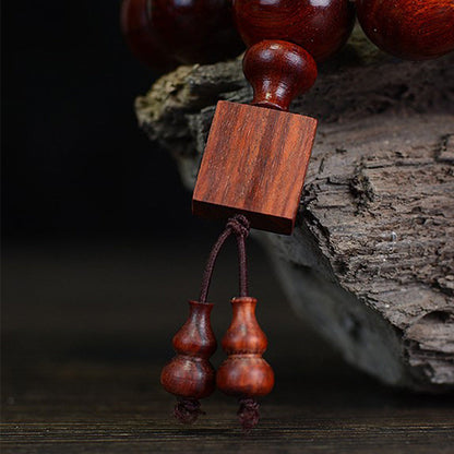 Tibetan Small Leaf Red Sandalwood Serenity Bracelet