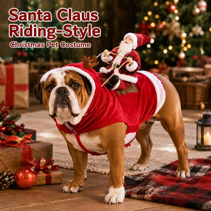 Santa Rider Dog Costume – Dog Christmas Outfit