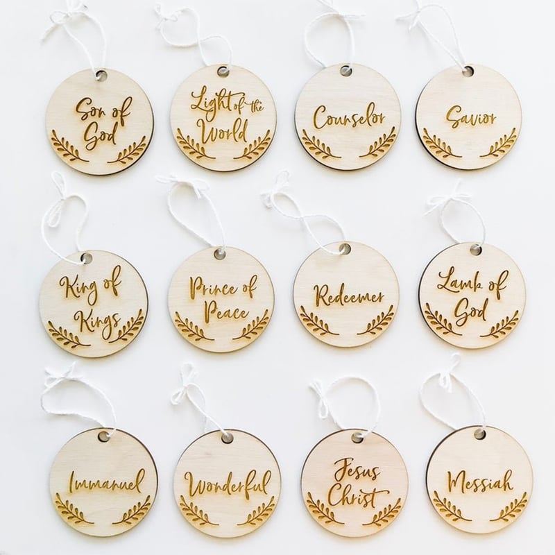 Names Of Jesus Ornaments (25 Pcs)