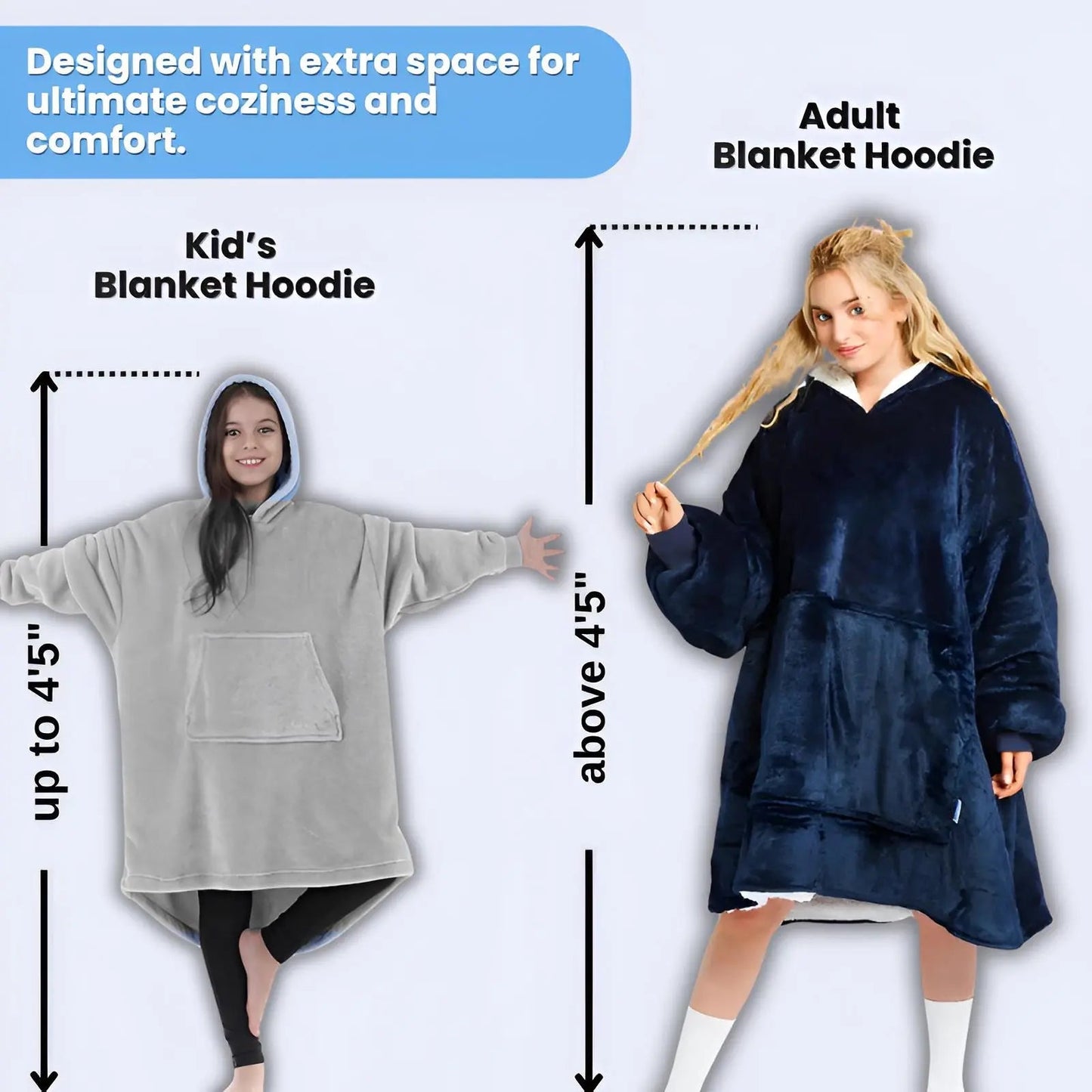 THE COMFY Cozy Warm Blanket Hoodie ( Kids & Adults )