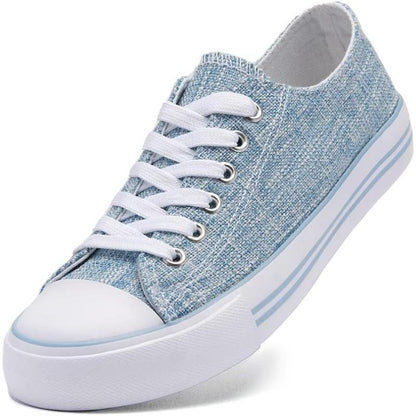 Women's Mono Canvas Lace-Up Sneakers