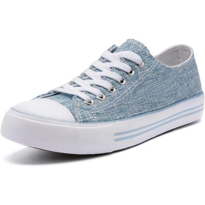 Women's Mono Canvas Lace-Up Sneakers