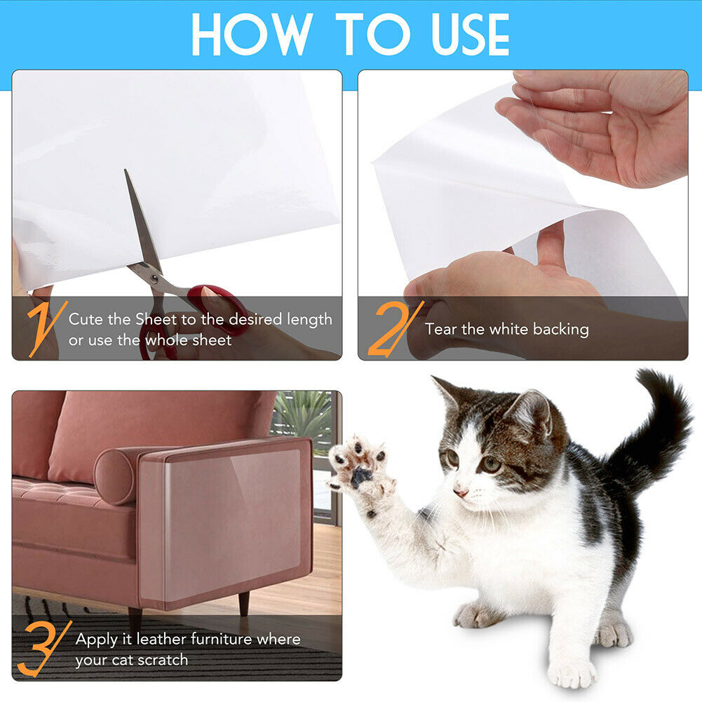 Cat Scratch Furniture Protector Guards - Anti-Scratch Couch Protector Pads (8 Pack)