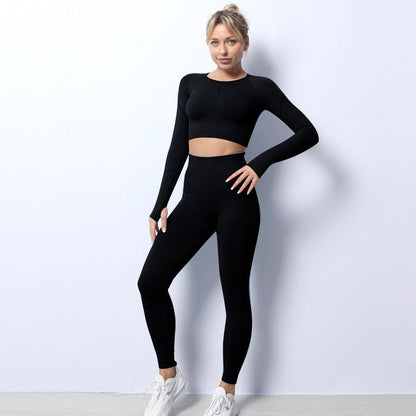 Breathable Seamless Knit Yoga Set