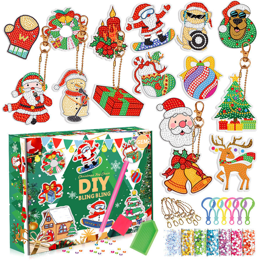 🎁Christmas DIY Diamond Painting Keychain