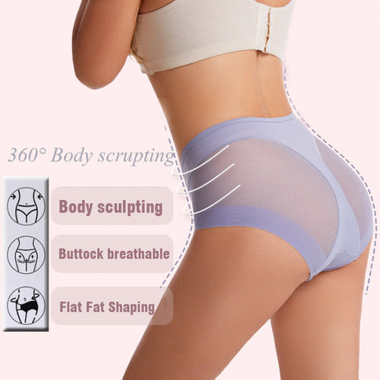 4 Pcs High Waist Ice Silk Seamless Shaping Briefs