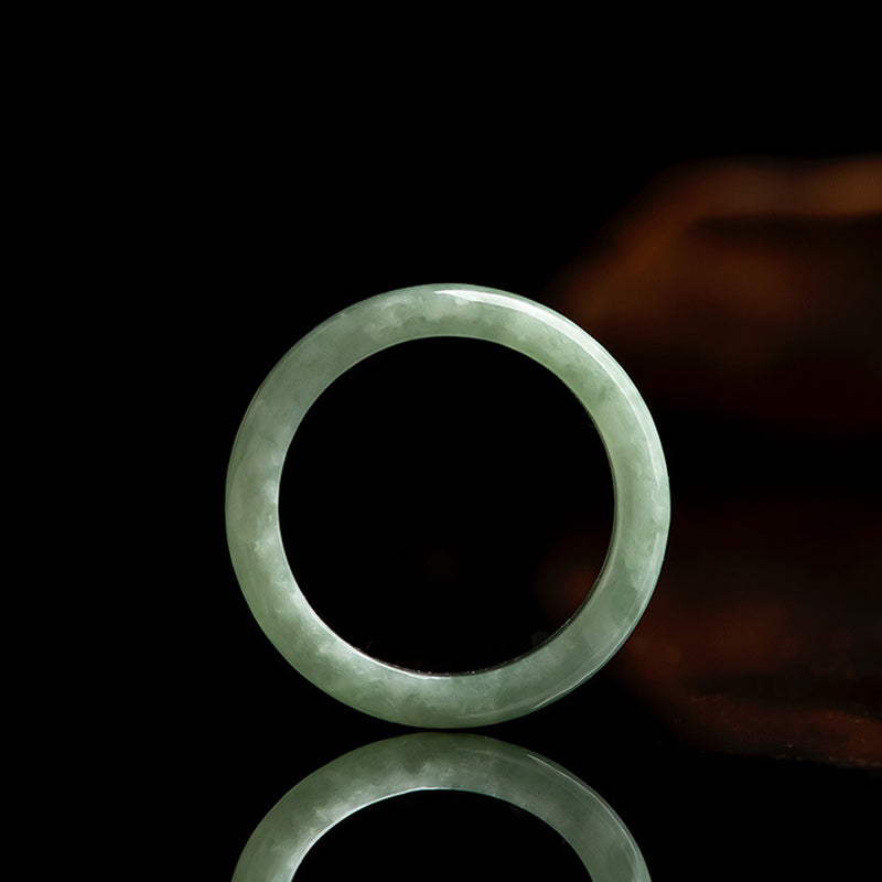 Natural Jade Prosperity Abundance Ring