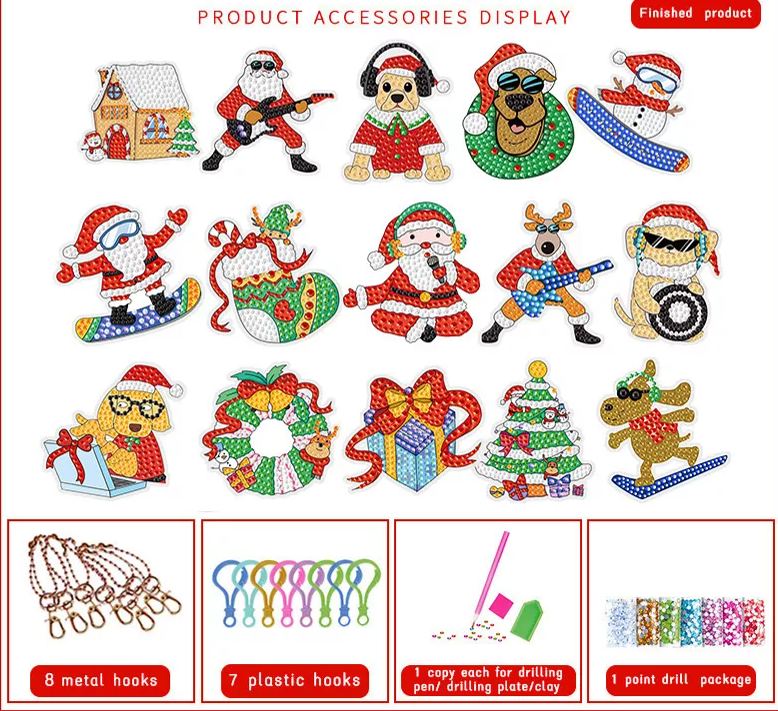 🎁Christmas DIY Diamond Painting Keychain