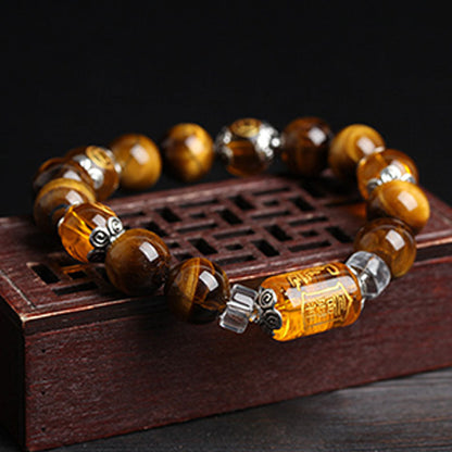 Tiger Eye Bead Fortune Prosperity & Wealth Bracelet