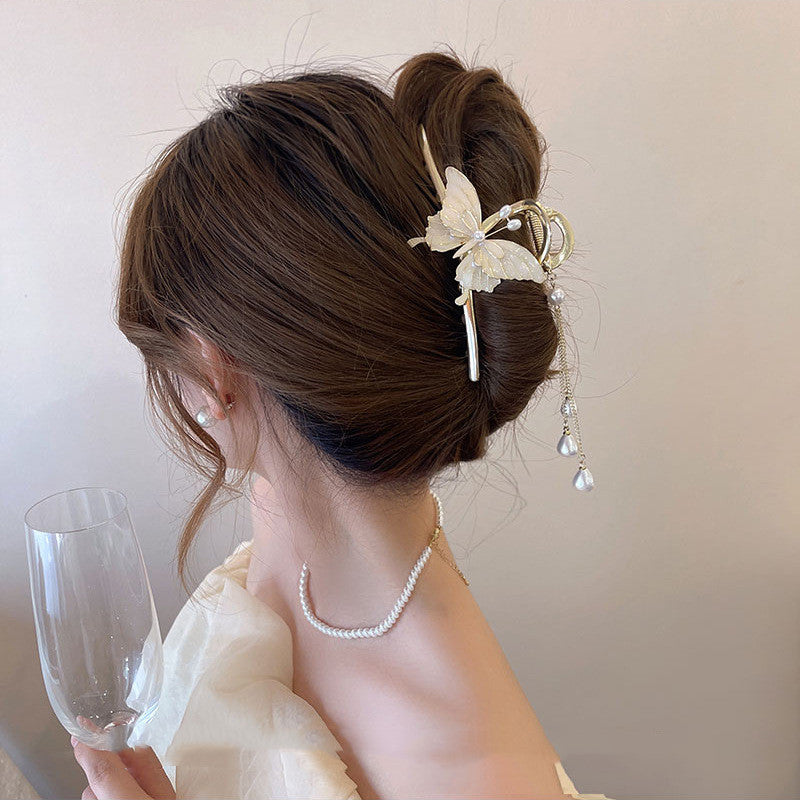 French Elegant Tassel Bowknot Hairpin Girl