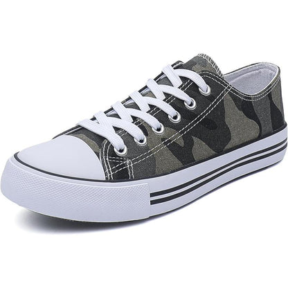 Women's Mono Canvas Lace-Up Sneakers