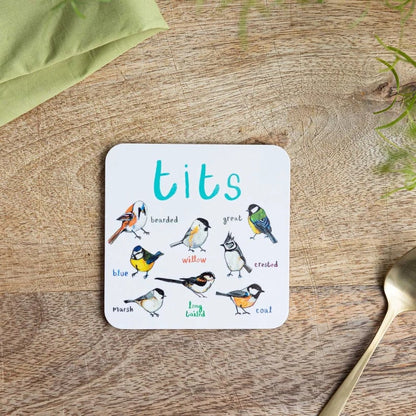Set of 4 Bird Pun Coasters