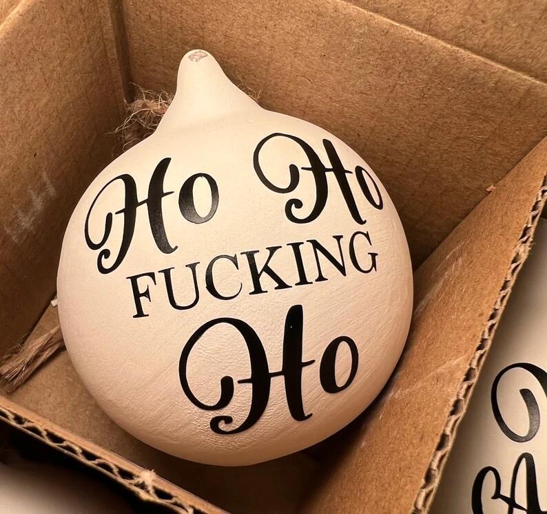 Christmas Funny Offensive Bauble-Rude Baubles