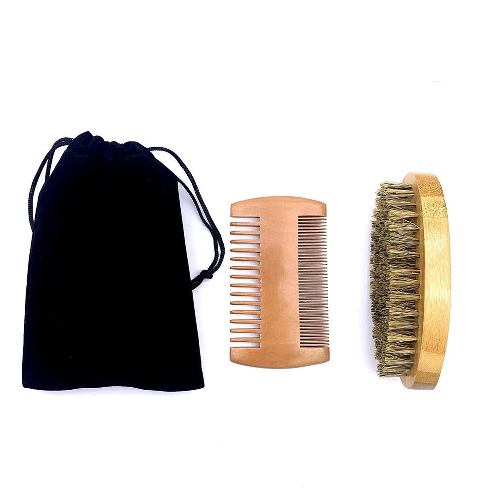 Natural Eco Friendly Beard Comb  Kit For Men