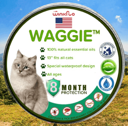 Waggie™ - Natural Anti-Flea, Tick, & Mosquito Collar (Human-Grade 8+ Months Protection)