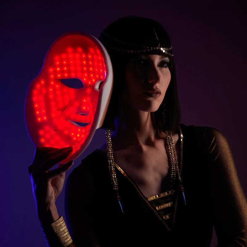 CLEOPATRA LED MASK – THE ORIGINAL #1 SPA GRADE LIGHT THERAPY MASK WITH NECK COVERAGE (NOW WIRELESS!)