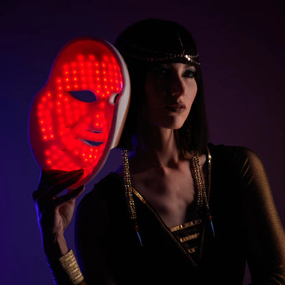 CLEOPATRA LED MASK – THE ORIGINAL #1 SPA GRADE LIGHT THERAPY MASK WITH NECK COVERAGE (NOW WIRELESS!)