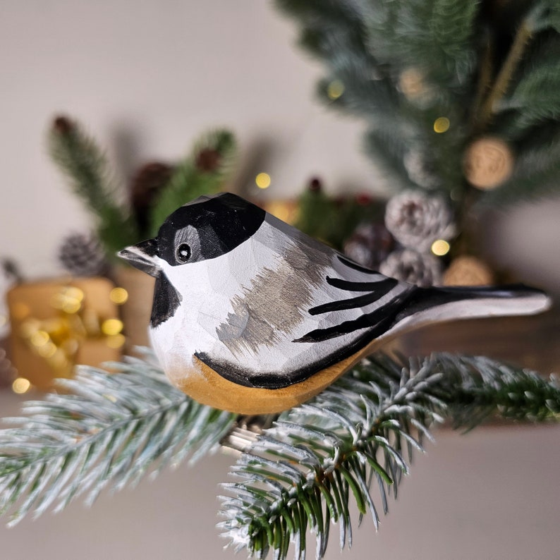 🎄Perfect Christmas tree decoration 🐦– Clip-On Wooden Simulated Bird Decoration