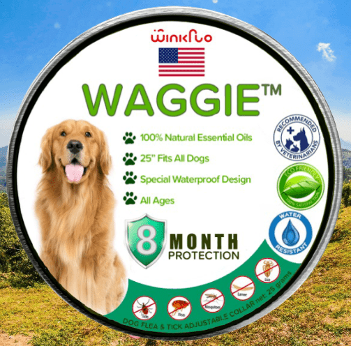 Waggie™ - Natural Anti-Flea, Tick, & Mosquito Collar (Human-Grade 8+ Months Protection)