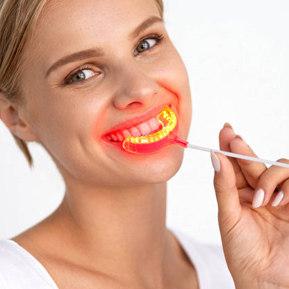 Red Light Therapy for Gums, 32 LED Periodontal Light for Gum Care,iPhone and Android Adapter