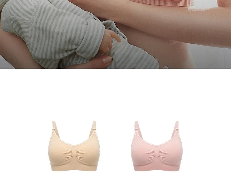 Breathable women's nursing bra – seamless wire-free maternity, nylon, all seasons