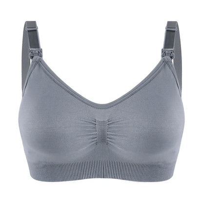 Breathable women's nursing bra – seamless wire-free maternity, nylon, all seasons