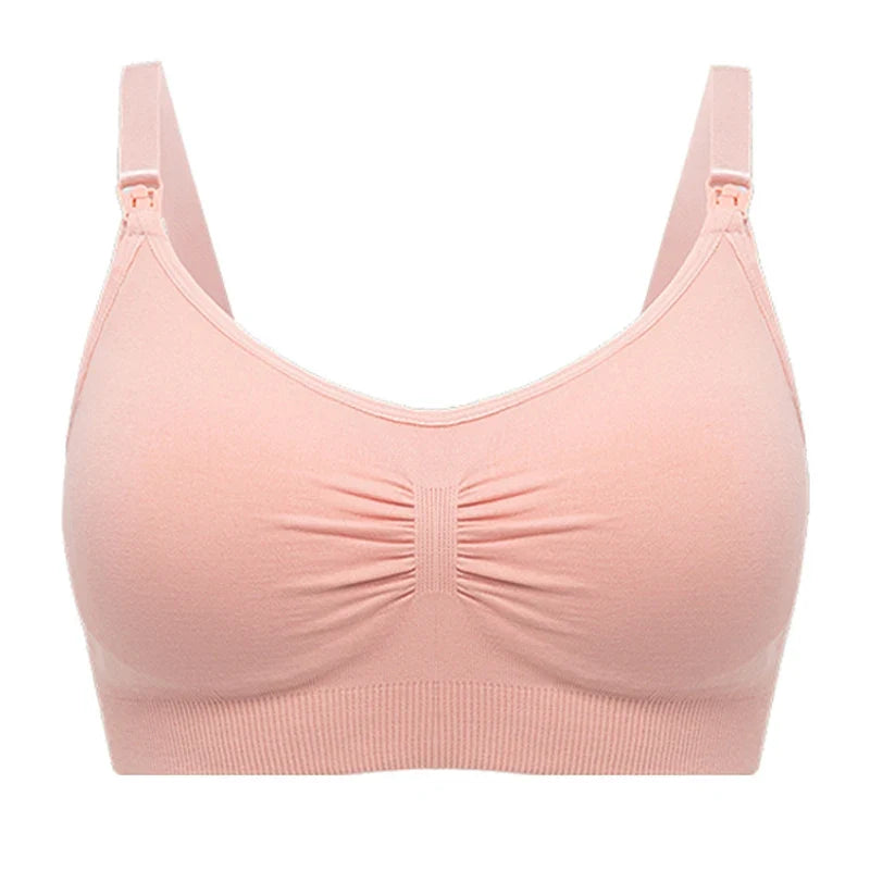 Breathable women's nursing bra – seamless wire-free maternity, nylon, all seasons