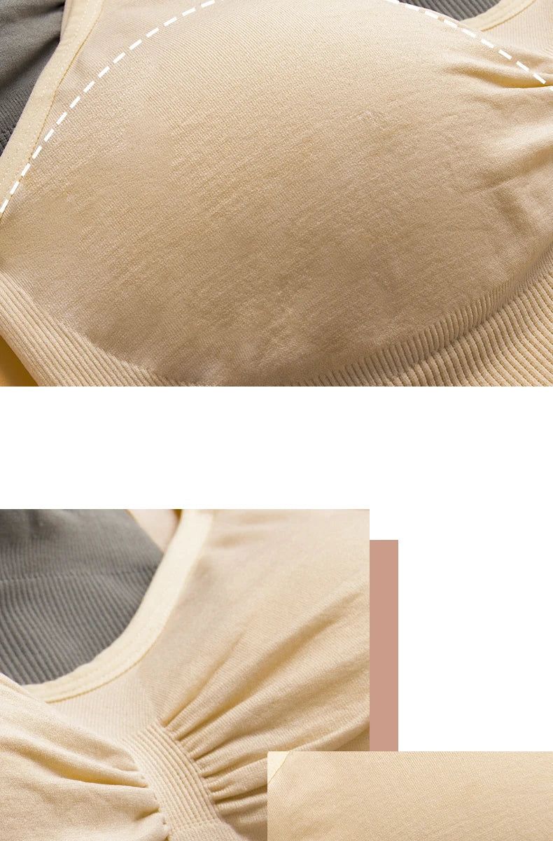 Breathable women's nursing bra – seamless wire-free maternity, nylon, all seasons