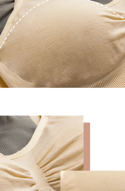 Breathable women's nursing bra – seamless wire-free maternity, nylon, all seasons