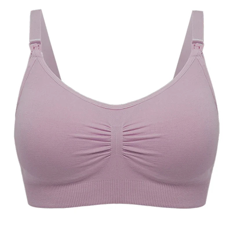 Breathable women's nursing bra – seamless wire-free maternity, nylon, all seasons
