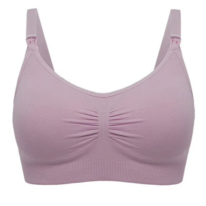 Breathable women's nursing bra – seamless wire-free maternity, nylon, all seasons