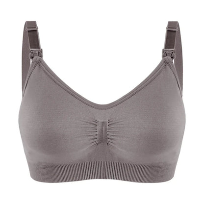 Breathable women's nursing bra – seamless wire-free maternity, nylon, all seasons