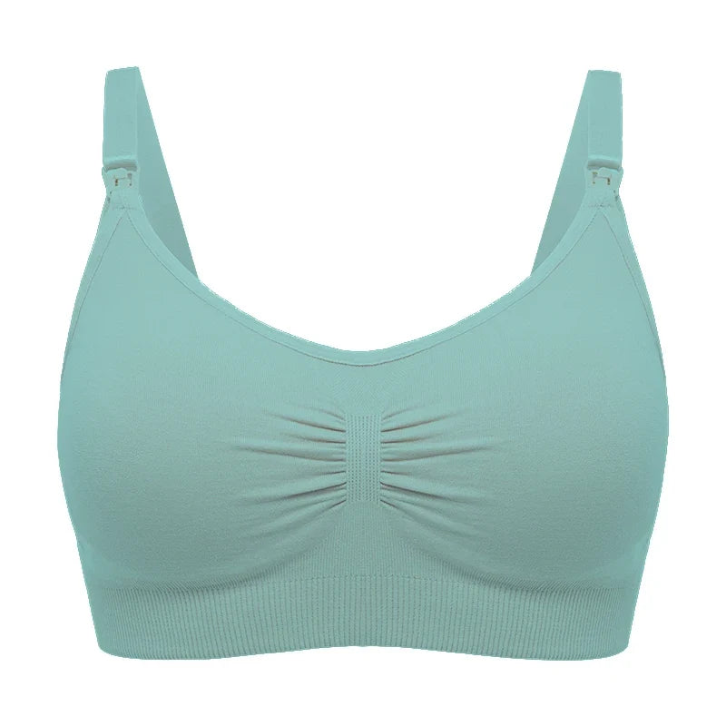 Breathable women's nursing bra – seamless wire-free maternity, nylon, all seasons