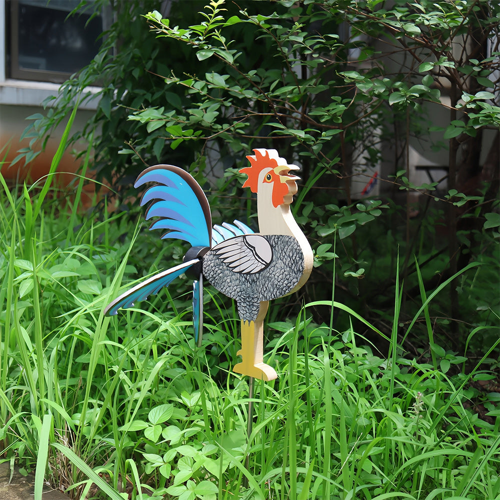 2025 Best Garden Decor-The Live Rooster Windmills