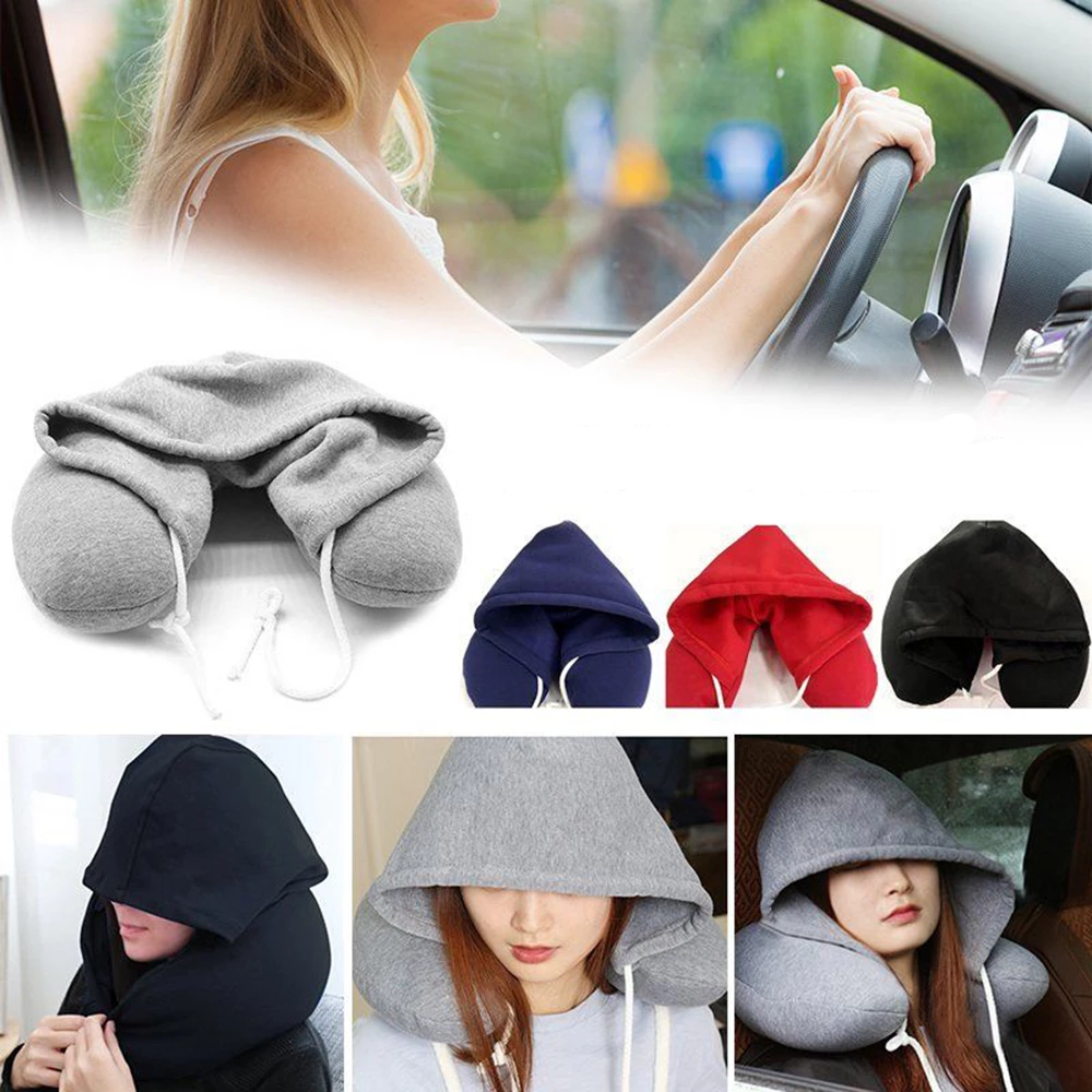 U Shape Neck Hooded Pillow