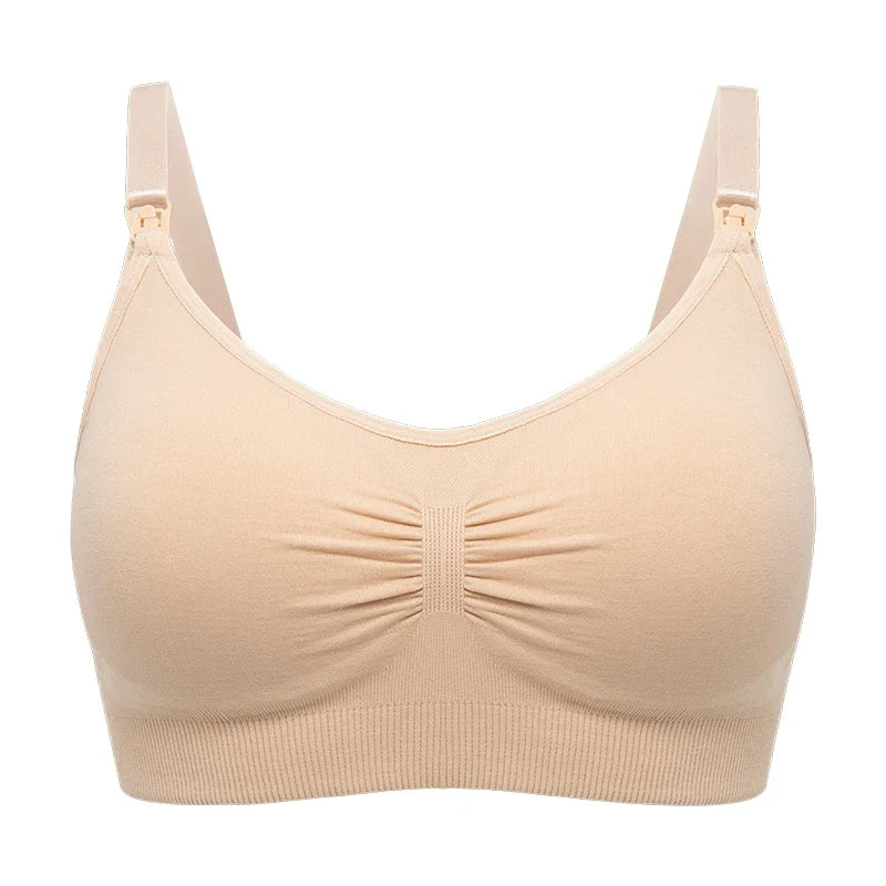 Breathable women's nursing bra – seamless wire-free maternity, nylon, all seasons