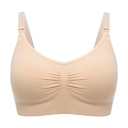 Breathable women's nursing bra – seamless wire-free maternity, nylon, all seasons