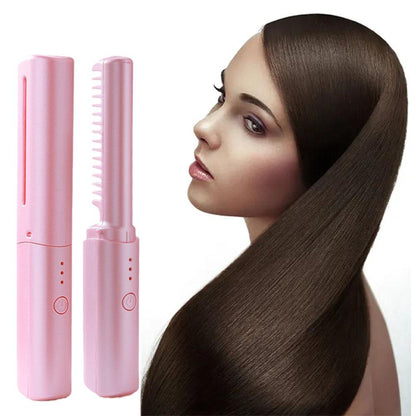 Mini GlamSet™️ Electric Comb / Mini Curler and Straightener 2 in 1