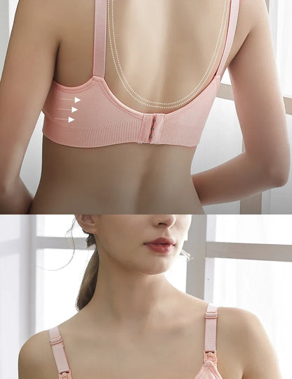 Breathable women's nursing bra – seamless wire-free maternity, nylon, all seasons