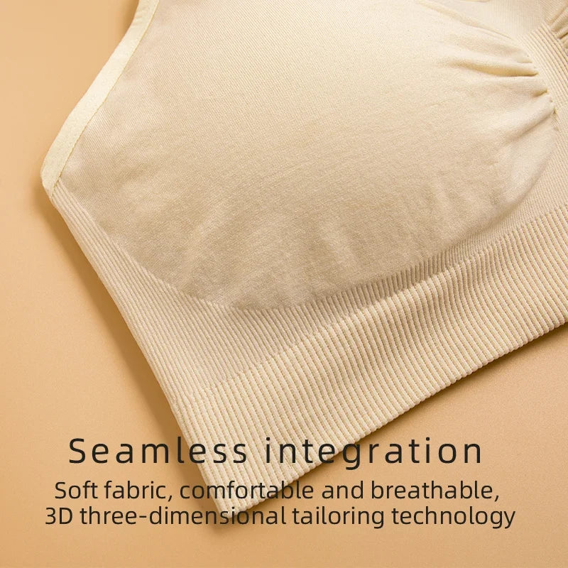 Breathable women's nursing bra – seamless wire-free maternity, nylon, all seasons